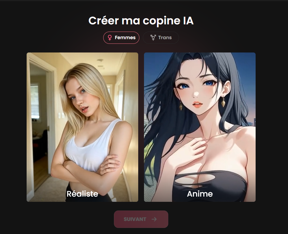 Créer sa copine IA Candy AI